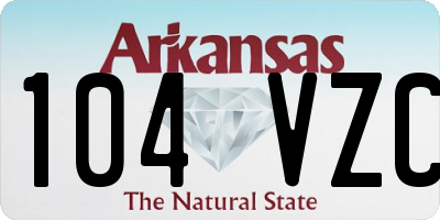 AR license plate 104VZC