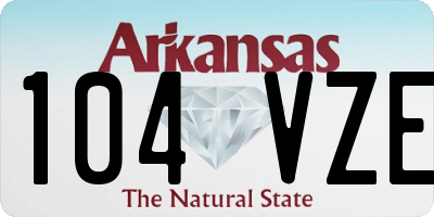 AR license plate 104VZE