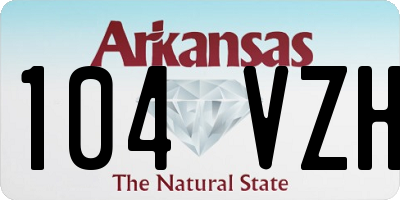 AR license plate 104VZH