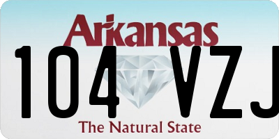 AR license plate 104VZJ