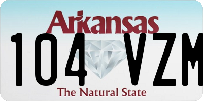 AR license plate 104VZM