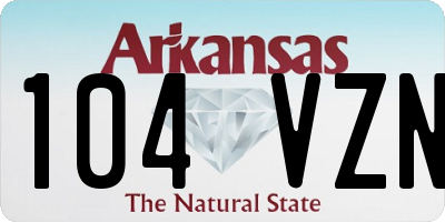 AR license plate 104VZN