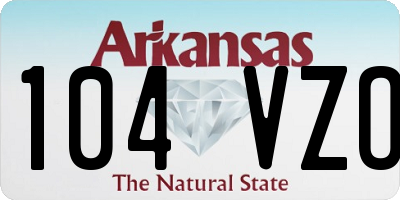 AR license plate 104VZO