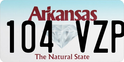 AR license plate 104VZP