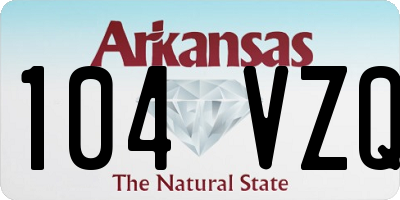 AR license plate 104VZQ