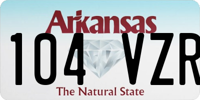 AR license plate 104VZR
