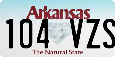 AR license plate 104VZS