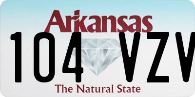 AR license plate 104VZV