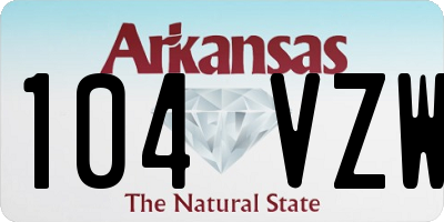 AR license plate 104VZW