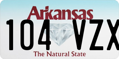 AR license plate 104VZX