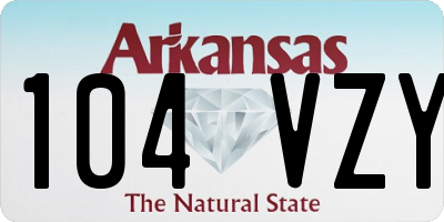 AR license plate 104VZY