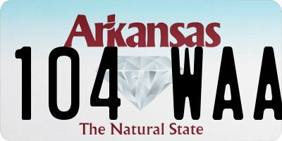 AR license plate 104WAA