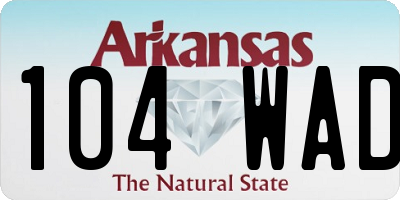 AR license plate 104WAD