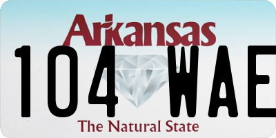 AR license plate 104WAE