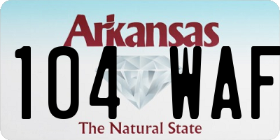 AR license plate 104WAF