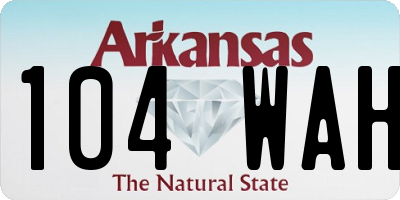 AR license plate 104WAH