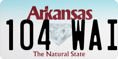 AR license plate 104WAI