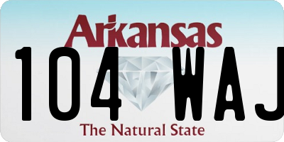AR license plate 104WAJ