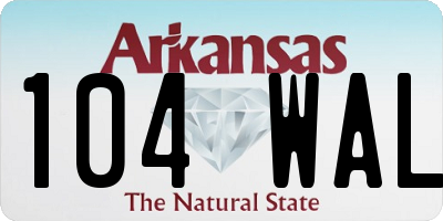 AR license plate 104WAL