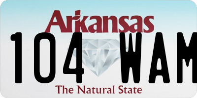 AR license plate 104WAM