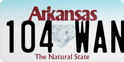 AR license plate 104WAN