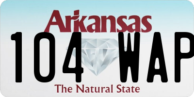AR license plate 104WAP