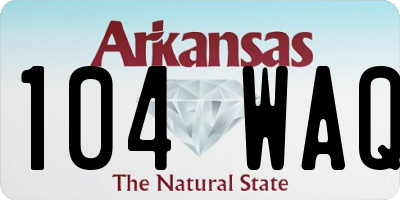 AR license plate 104WAQ