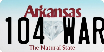AR license plate 104WAR