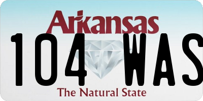 AR license plate 104WAS