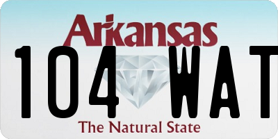 AR license plate 104WAT