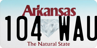 AR license plate 104WAU