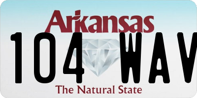 AR license plate 104WAV