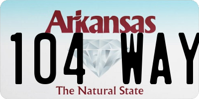 AR license plate 104WAY