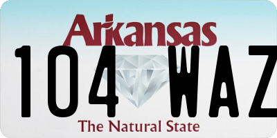 AR license plate 104WAZ