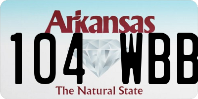 AR license plate 104WBB