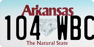 AR license plate 104WBC