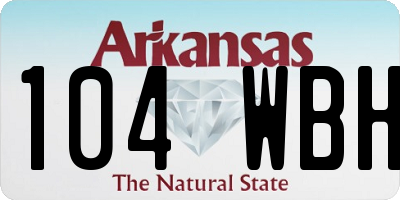 AR license plate 104WBH