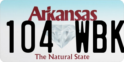 AR license plate 104WBK