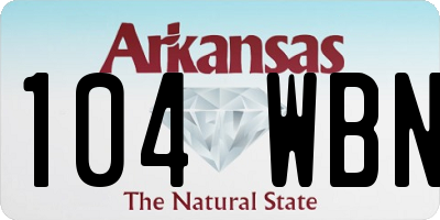 AR license plate 104WBN