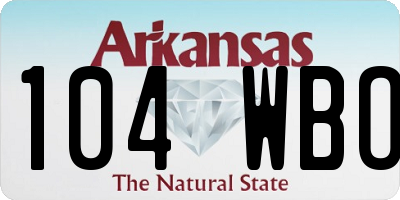 AR license plate 104WBO