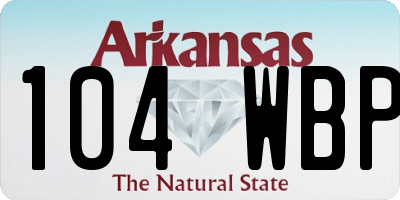 AR license plate 104WBP