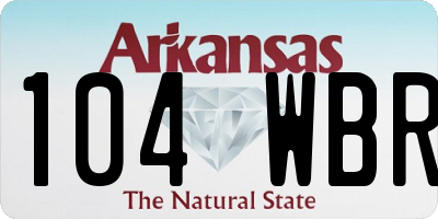 AR license plate 104WBR