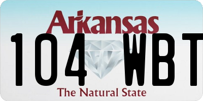 AR license plate 104WBT