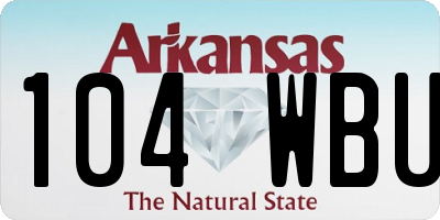 AR license plate 104WBU