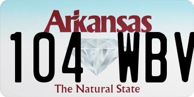 AR license plate 104WBV