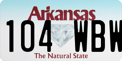 AR license plate 104WBW