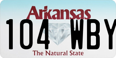 AR license plate 104WBY