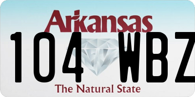 AR license plate 104WBZ