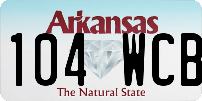 AR license plate 104WCB