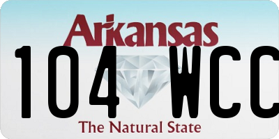 AR license plate 104WCC